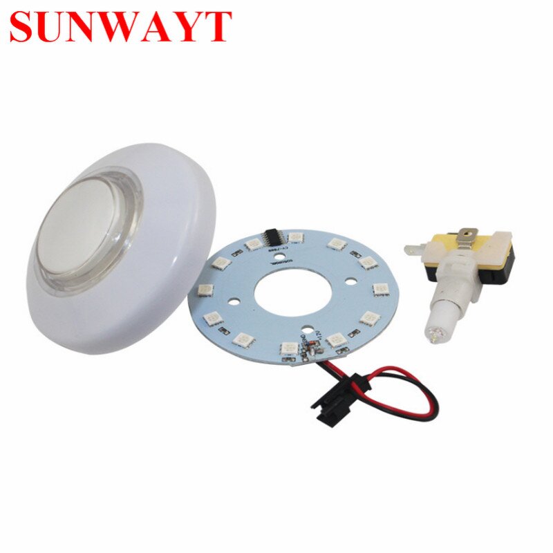 Illuminated Push Button Manufacturer - 62mm 76mm 92mm Big Round UFO RGB Flashing for Arcade Game