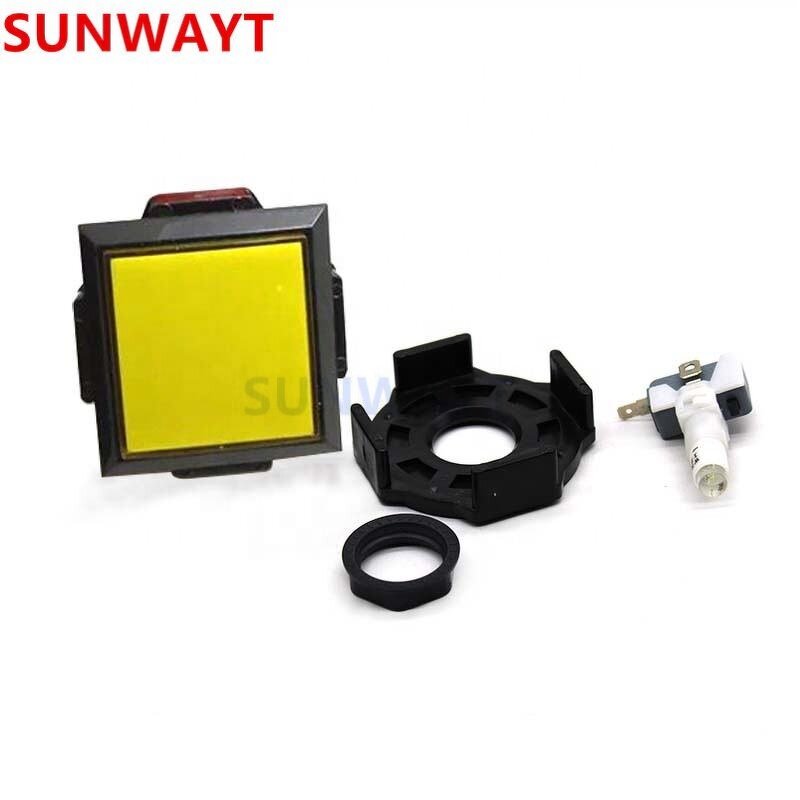 Push Button Switch Manufacturer - 60mm Square Illuminated LED 12V Plastic for Vending Coin Operated Arcade Controller DIY