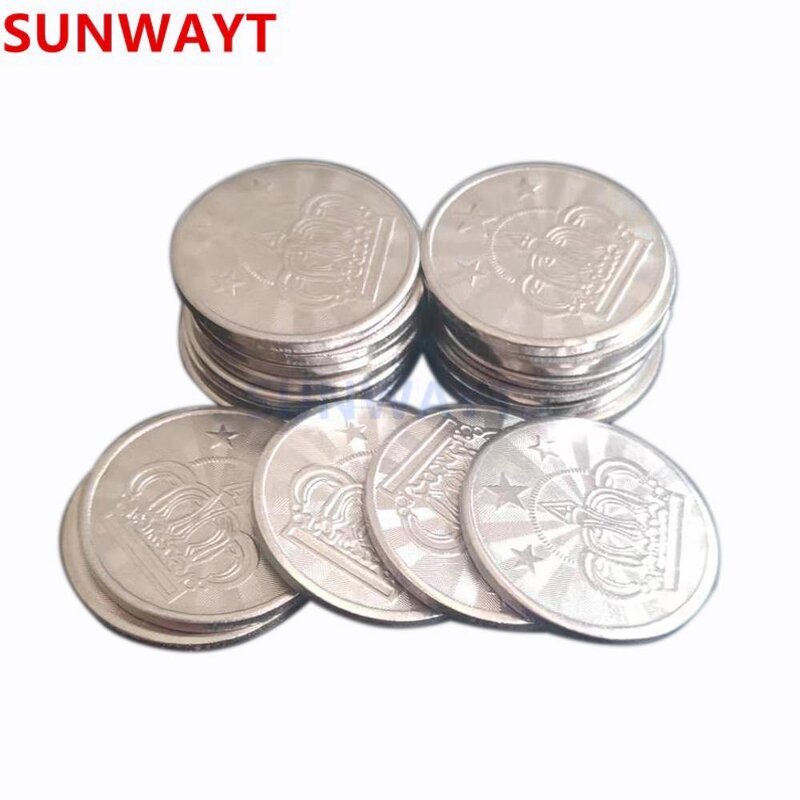 Coin Pusher Tokens Manufacturer - 23mm 24mm 25mm Stainless Steel Crowns for Coin Operated Games Vending Accessories