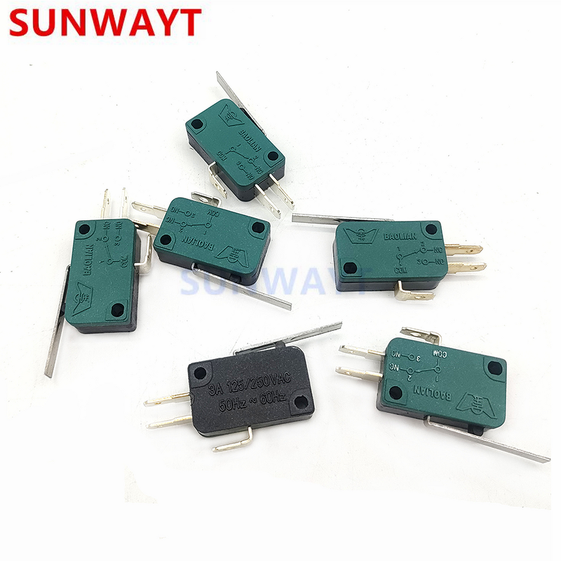 Microswitch Manufacturer - Good Quality Green Color Three Terminal BaoLian for Joystick Arcade Game Parts