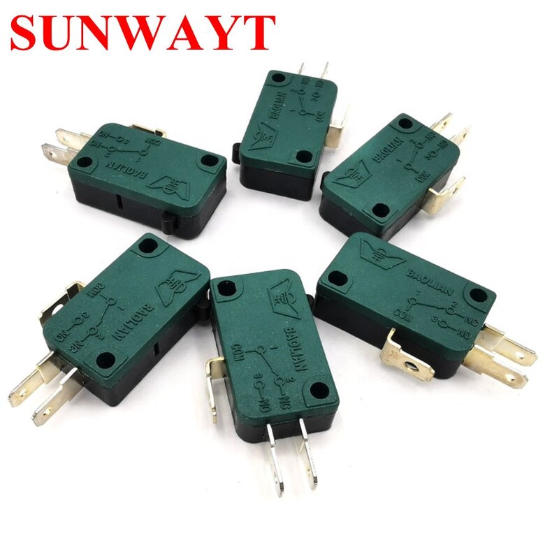 Microswitch Manufacturer - Baolian Green Color Three Terminal for Arcade Push Button