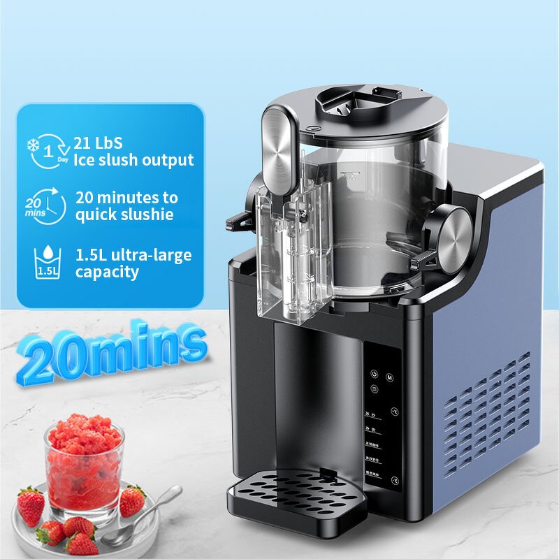 Ice Cream Slushie Maker Manufacturer - 1.5 L Stainless Steel Automatic Electric Frozen Drink Machine Commercial Household