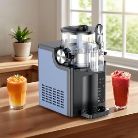 Ice Cream Slushie Maker Manufacturer - 1.5 L Stainless Steel Automatic Electric Frozen Drink Machine Commercial Household