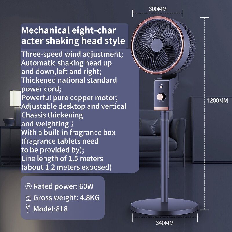 Pedestal Tower Fans Manufacturer - Smart Silent Dual Height Energy Saving Aroma Diffuser Air Circulator for Desk Floor