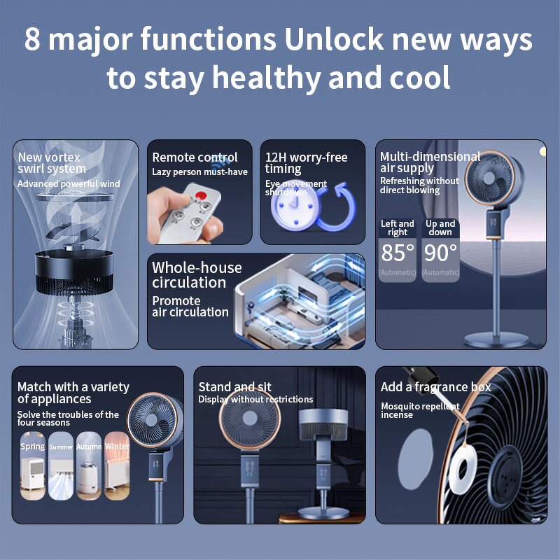 Air Circulator Manufacturer - Smart Dual-Height & Aroma Diffuser Energy Saving Silent for Outdoor Hotel Household CE UKCA