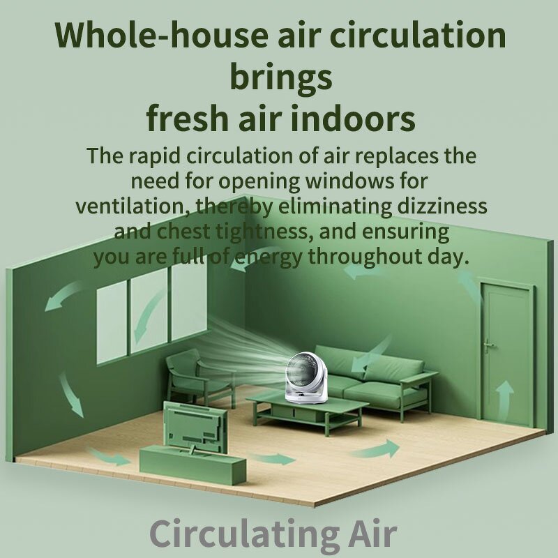 Table Fan Manufacturer - 2025 New 5.5m Long-Distance Oscillating 3-Speed Knob-Controlled Quiet for Car Hotel