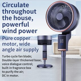 Air Circulator Manufacturer - Smart Dual-Height & Aroma Diffuser Energy Saving Silent for Outdoor Hotel Household CE UKCA