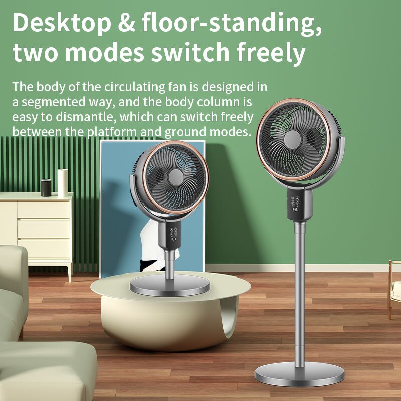 Air Circulator Fan Manufacturer - Dual Adjustable Tube Turbo 3-Speed Auto Oscillation Quiet for Desk Floor Outdoor Hotels