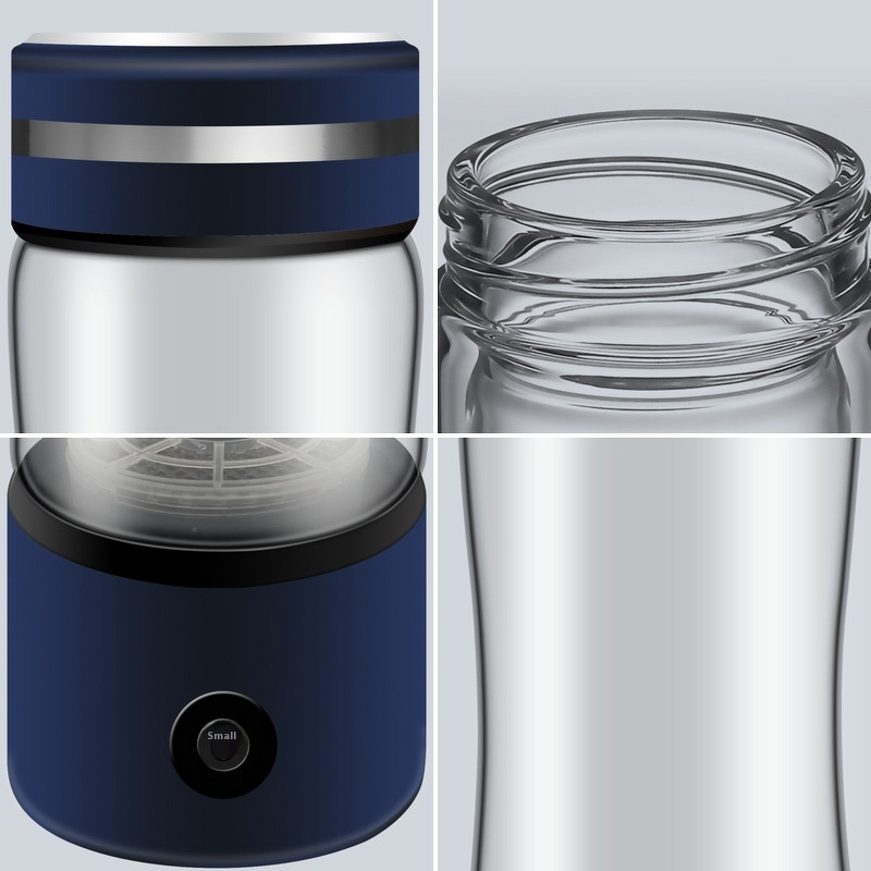 Hydrogen-Rich Water Bottle Manufacturer - Portable 300ml Smart Direct Drinking Glass Battery Powered Travel Mug Modern