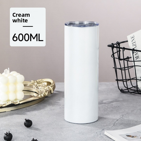 Bluetooth Speaker Tumbler Manufacturer - White 20 oz DIY Straight Double Wall Vacuum Stainless Steel Mini USB Charging