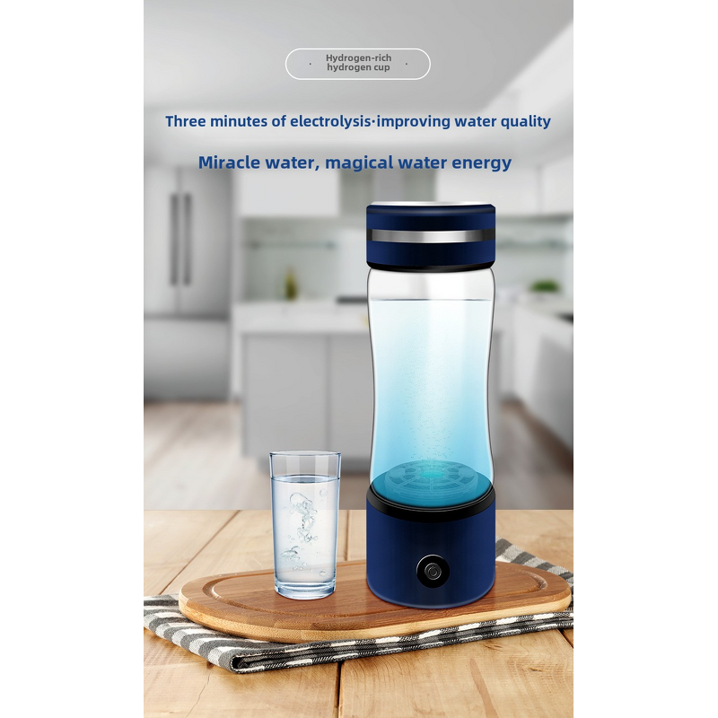 Hydrogen-Rich Water Bottle Manufacturer - Portable 300ml Smart Direct Drinking Glass Battery Powered Travel Mug Modern