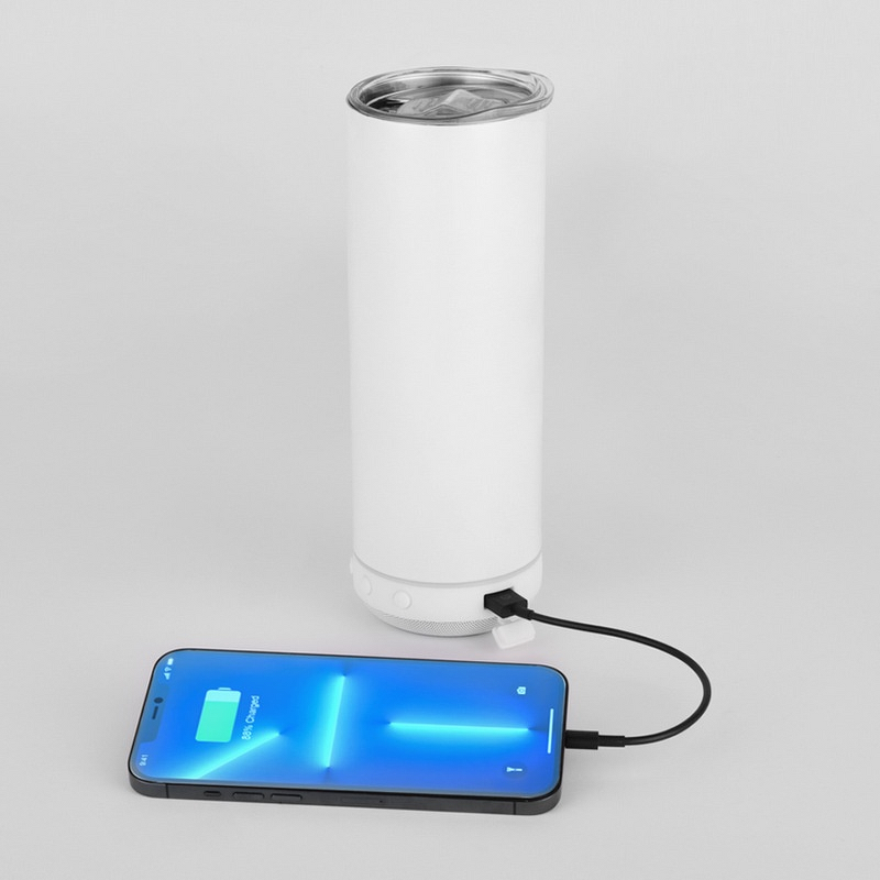Thermos Cup Manufacturer - USA Stock 20oz Large Capacity 304 Stainless Steel with Music Bluetooth Holder USB Charging
