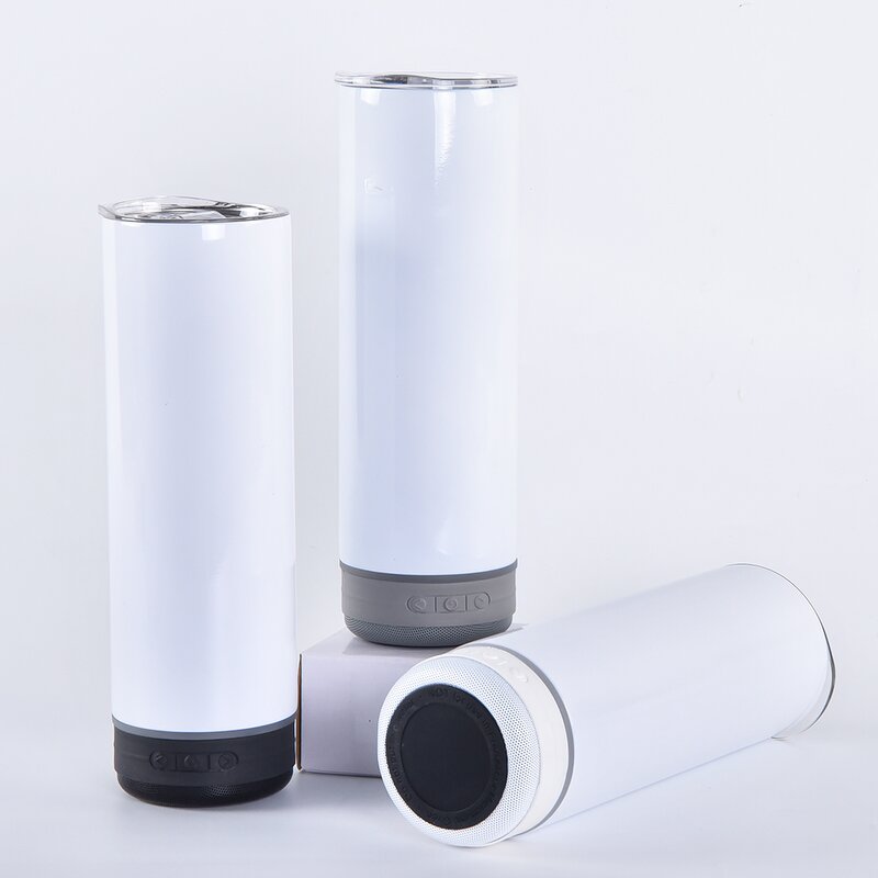 Smart Music Tumbler Manufacturer - 20oz Wireless Stainless Steel for Skinny Straight Sublimation with Speaker for Travel