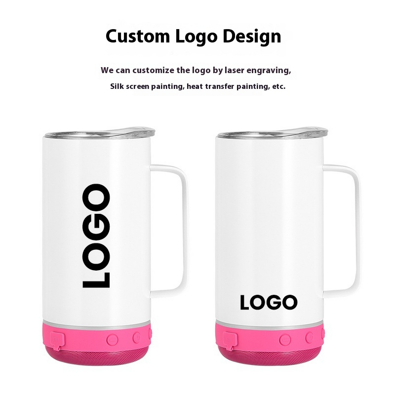 Smart Vacuum Cup Manufacturer - 20 oz Stainless Steel Audio Bluetooth Music for Gym Kitchen with USB Sublimation Handle