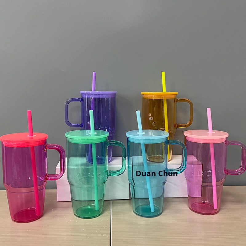 Plastic Straw Cup Manufacturer - USA Stock 24oz Double-Layer Transparent Disposable with Flat Lid Custom for Children