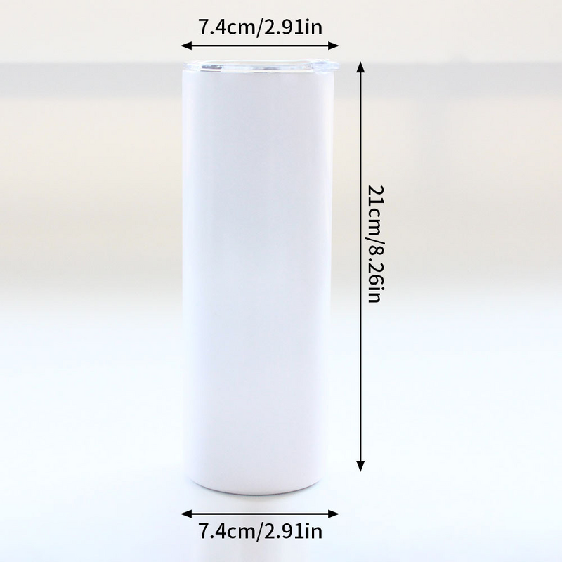 Bluetooth Speaker Tumbler Manufacturer - White 20 oz DIY Straight Double Wall Vacuum Stainless Steel Mini USB Charging