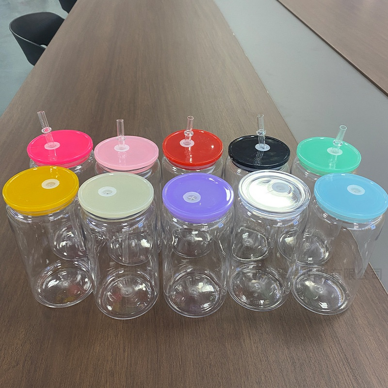 Coffee Mug Manufacturer - 16oz Anti-Fall Leak-Proof Large Capacity Transparent Sublimation with Straw Lid BPA Free