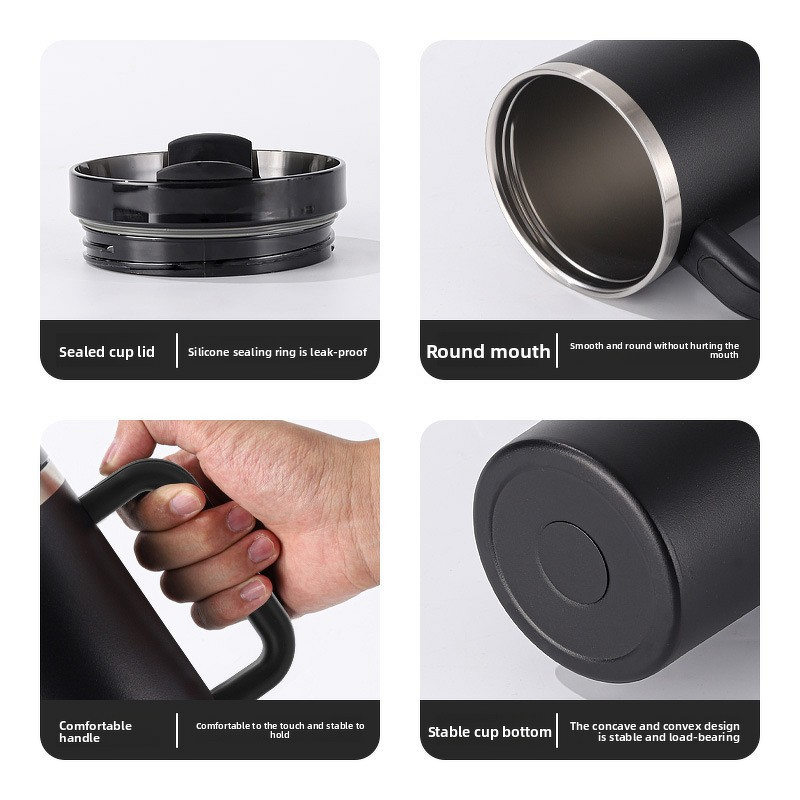 Insulated Handle Cup Manufacturer - JDSR USA Stock 40oz Stainless Steel Double-Layer Vacuum with Straw Modern for Travel