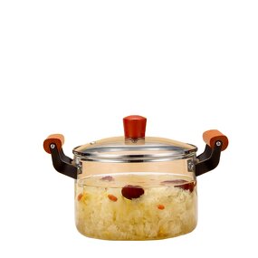 Soup Stock Pot Set Manufacturer - Modern Home Use with Handles Pot Holder 16cm 24cm Tempered Glass Covers for Gas Stove