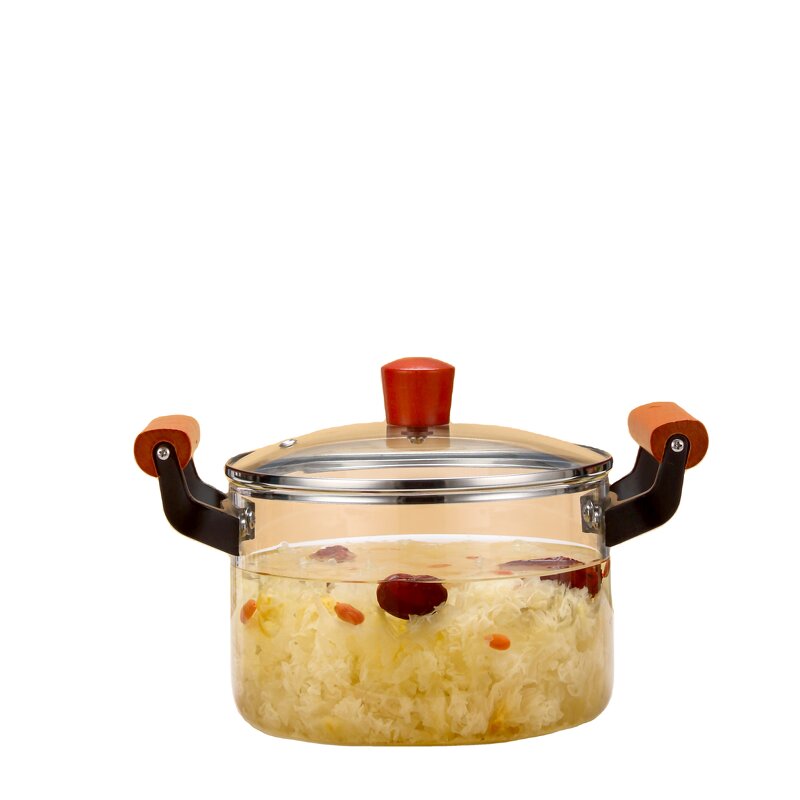 Soup Stock Pot Set Manufacturer - Modern Home Use with Handles Pot Holder 16cm 24cm Tempered Glass Covers for Gas Stove