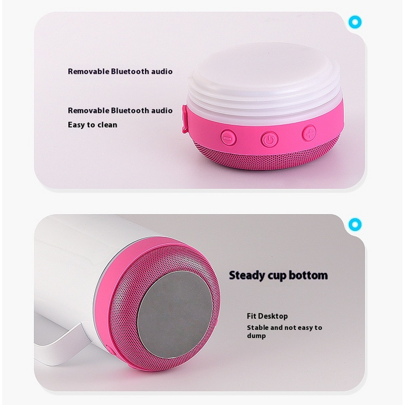 Smart Vacuum Cup Manufacturer - 20 oz Stainless Steel Audio Bluetooth Music for Gym Kitchen with USB Sublimation Handle