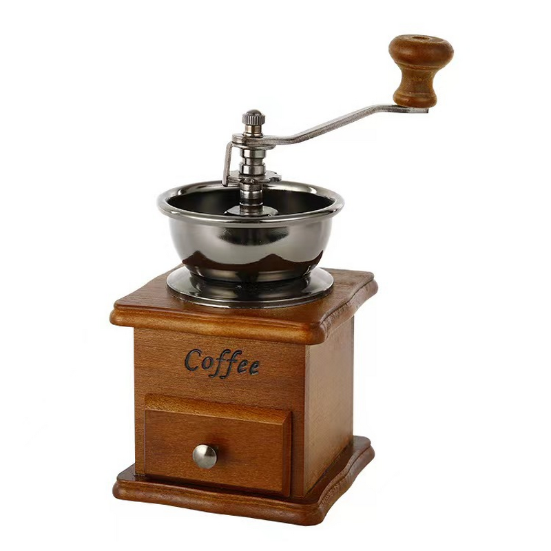 Manual Coffee Grinder Manufacturer - Small Retro Stainless Steel Conical Burr Eco-friendly Household Kitchen Hand-Crank