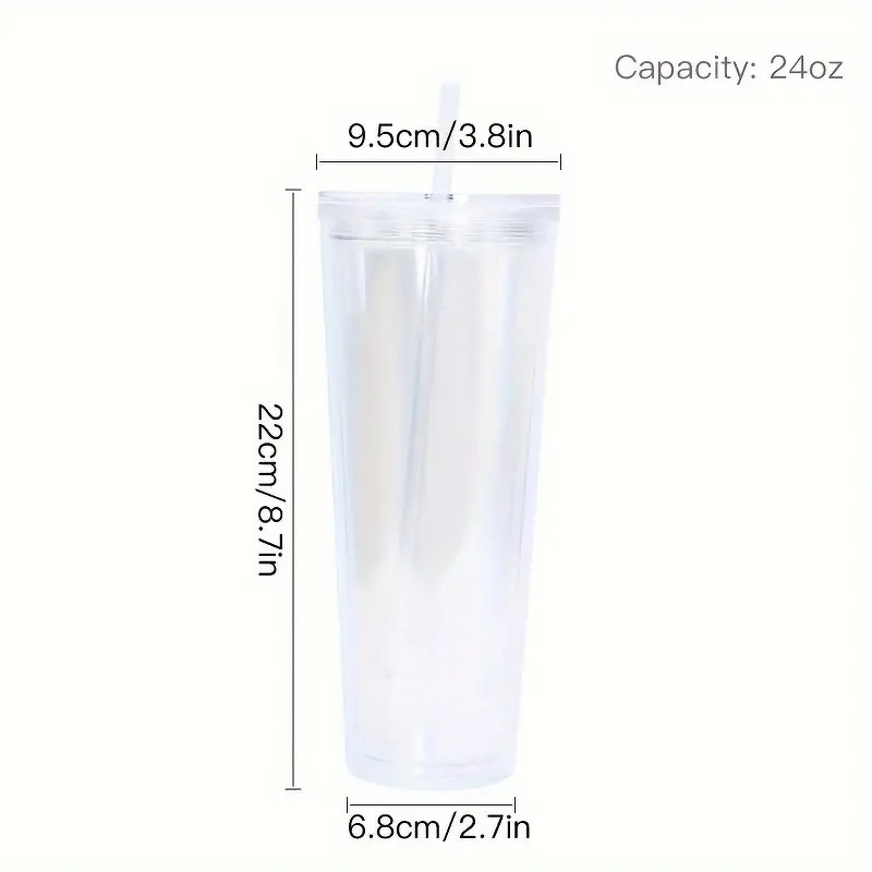 PS Plastic Water Cup Manufacturer - Large Capacity 40oz Transparent BPA Free Double-Layer Glitter Custom for Camping