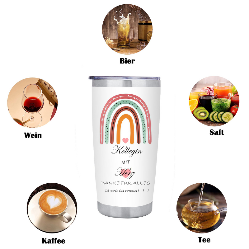 Vacuum Insulated Cup Manufacturer - 3D Printed 20 oz Stainless Steel Eco-Friendly Large Capacity Modern for Coffee Water