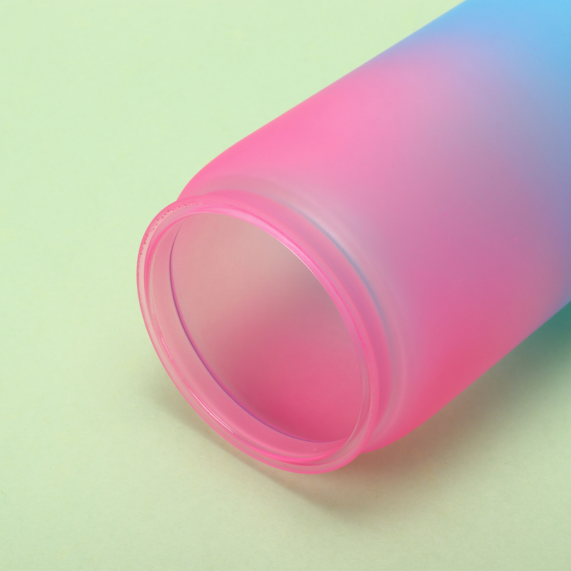 Transparent Cup Manufacturer - 16oz High-Temperature Resistant Gradient Straw Portable Outdoor for Quilt Car-Mounted