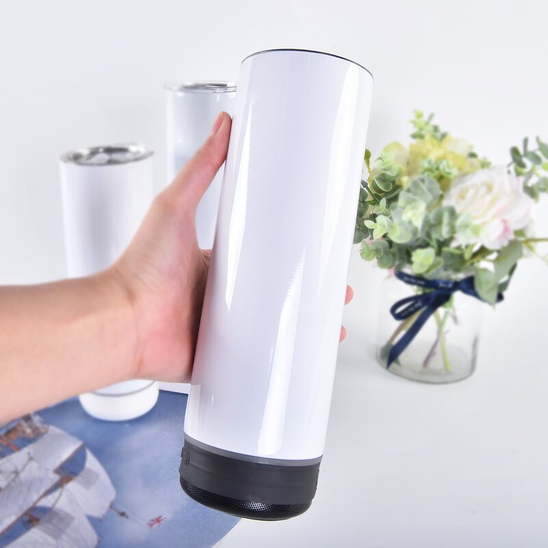Smart Music Tumbler Manufacturer - 20oz Wireless Stainless Steel for Skinny Straight Sublimation with Speaker for Travel