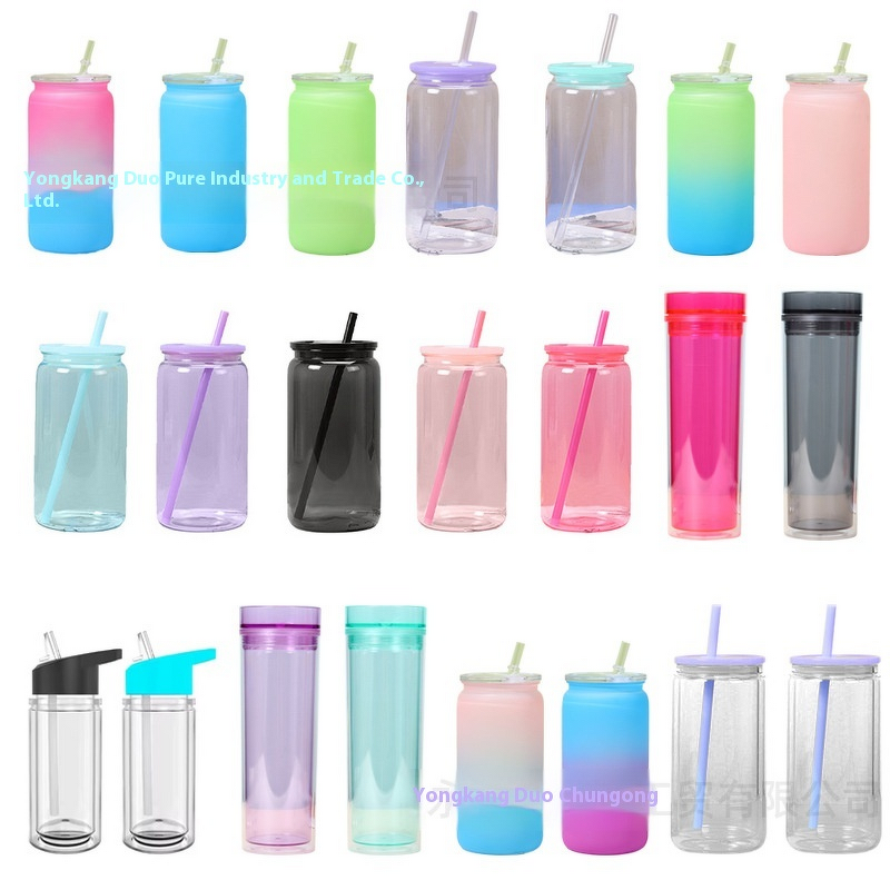 Coffee Mug Manufacturer - 16oz Anti-Fall Leak-Proof Large Capacity Transparent Sublimation with Straw Lid BPA Free