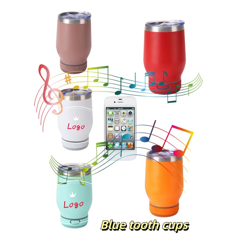 Smart Drinkware Manufacturer - Wholesale 12 oz Stainless Steel Insulated Tumblers Bluetooth Speaker Bulk for Coffee