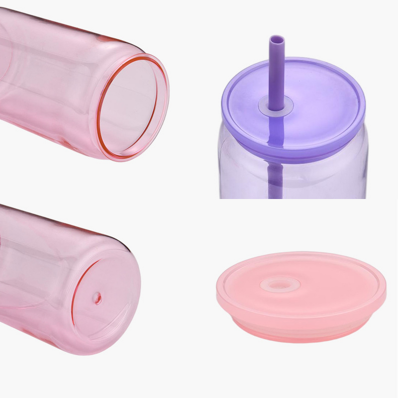 Kids Plastic Tumbler Manufacturer - Custom 10oz Acrylic with Pre-Drilled Hole Plug White Box Packaging Snow Globe Sippy