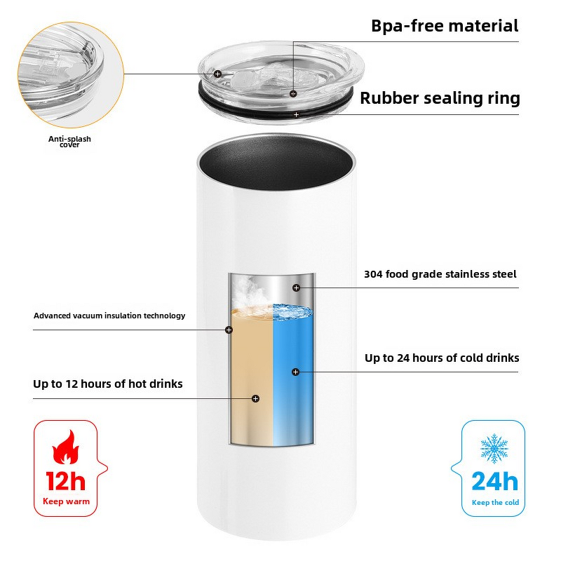 Thermos Cup Manufacturer - USA Stock 20oz Large Capacity 304 Stainless Steel with Music Bluetooth Holder USB Charging