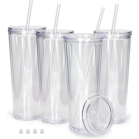 PC Mason Jar Water Cup Manufacturer - Customizable 16oz Double-Layer BPA Free Eco-friendly Dishwasher Safe with Straw