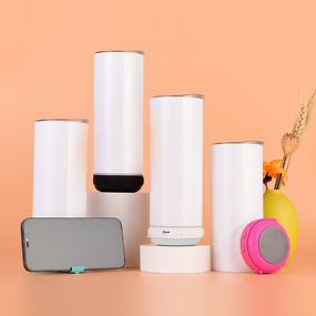 Thermos Cup Manufacturer - USA Stock 20oz Large Capacity 304 Stainless Steel with Music Bluetooth Holder USB Charging