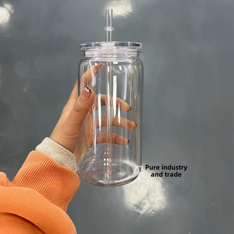 Coffee Mug Manufacturer - 16oz Anti-Fall Leak-Proof Large Capacity Transparent Sublimation with Straw Lid BPA Free