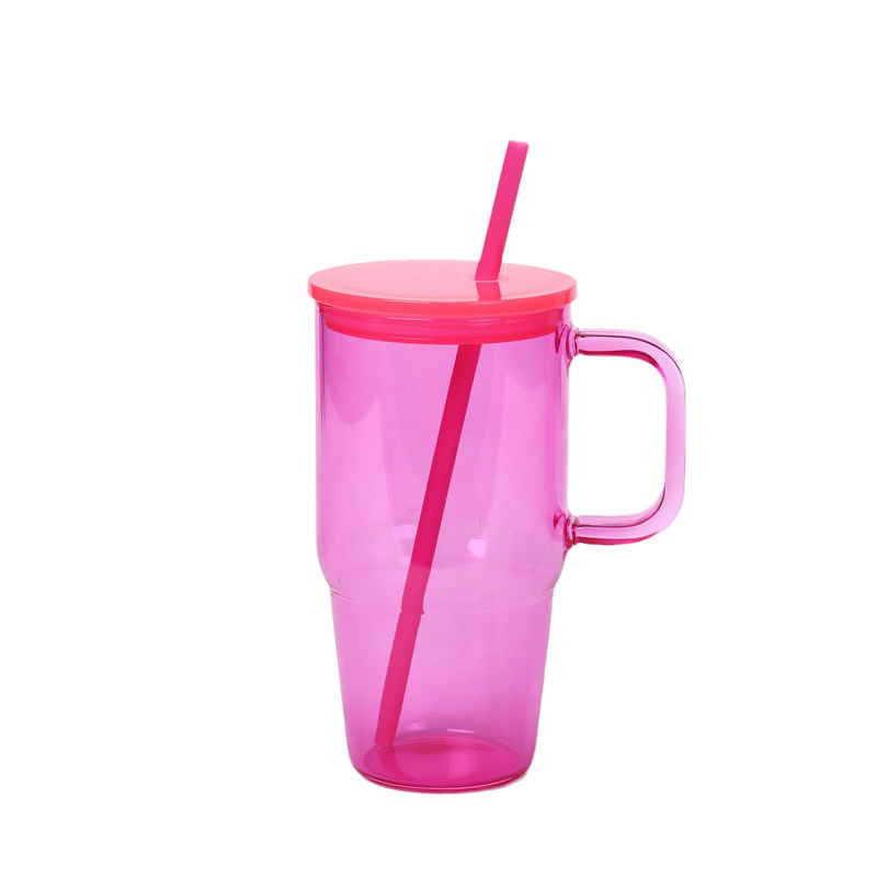 Plastic Straw Cup Manufacturer - USA Stock 24oz Double-Layer Transparent Disposable with Flat Lid Custom for Children