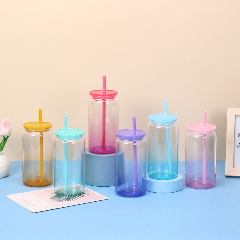 Outdoor Sports Water Bottle Manufacturer - 1000ml Portable High Temperature Resistant Handheld with Straw Jelly Colorful