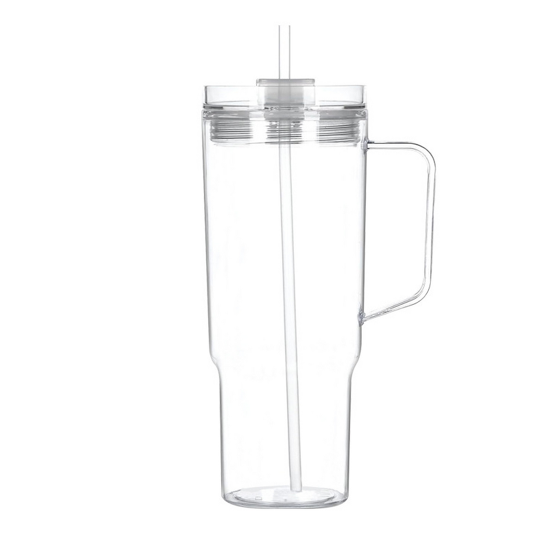 Insulated Straw Cup Manufacturer - JDSR 24oz Double-Layer Perforated Plastic Stopper Portable for Hiking Direct Drinking