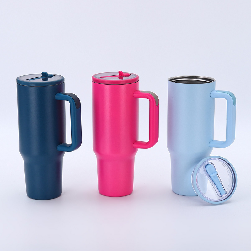 Thermos Cup Manufacturer - 24oz Stainless Steel Modern Rope-Style Macaron-Colored Portable with Straw Vacuum for Coffee