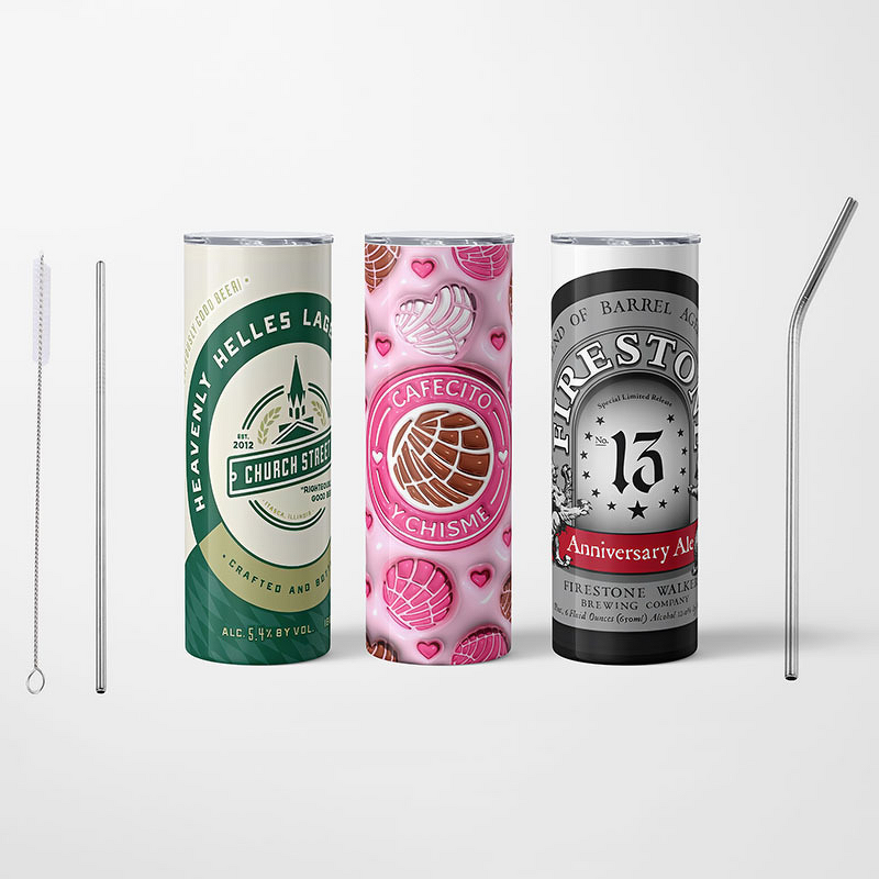 Insulated Stainless Steel Cup Manufacturer - 3D Printed 20oz Portable Large Straw Creative Vacuum for Cold Thermal