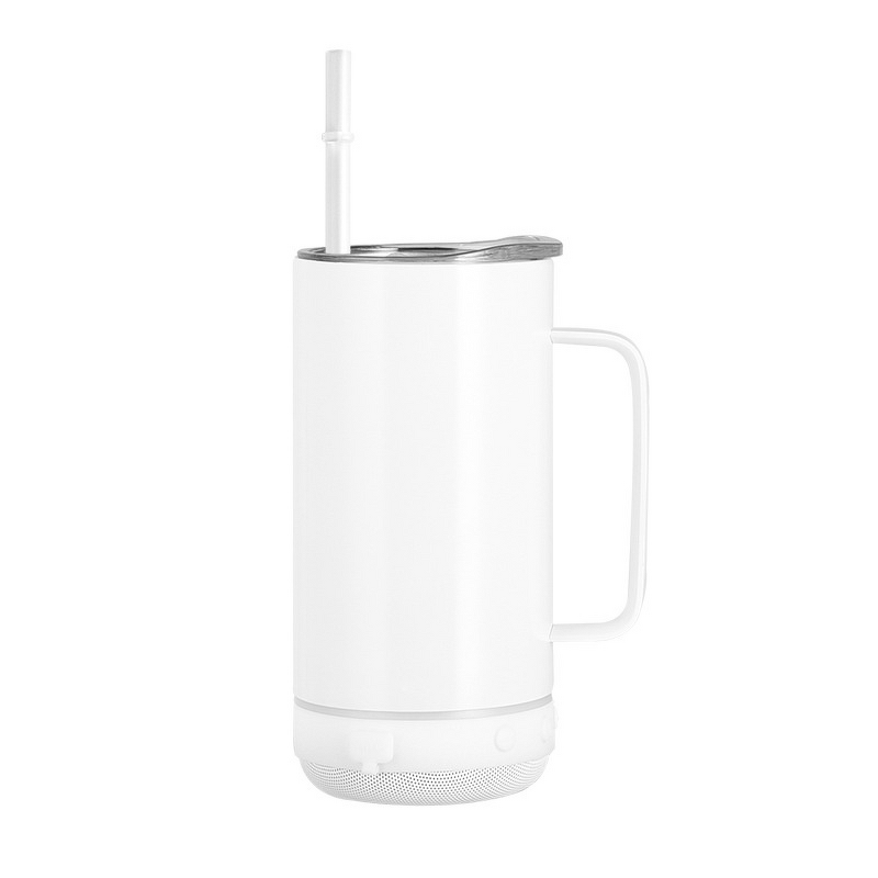 Smart Vacuum Cup Manufacturer - 20 oz Stainless Steel Audio Bluetooth Music for Gym Kitchen with USB Sublimation Handle