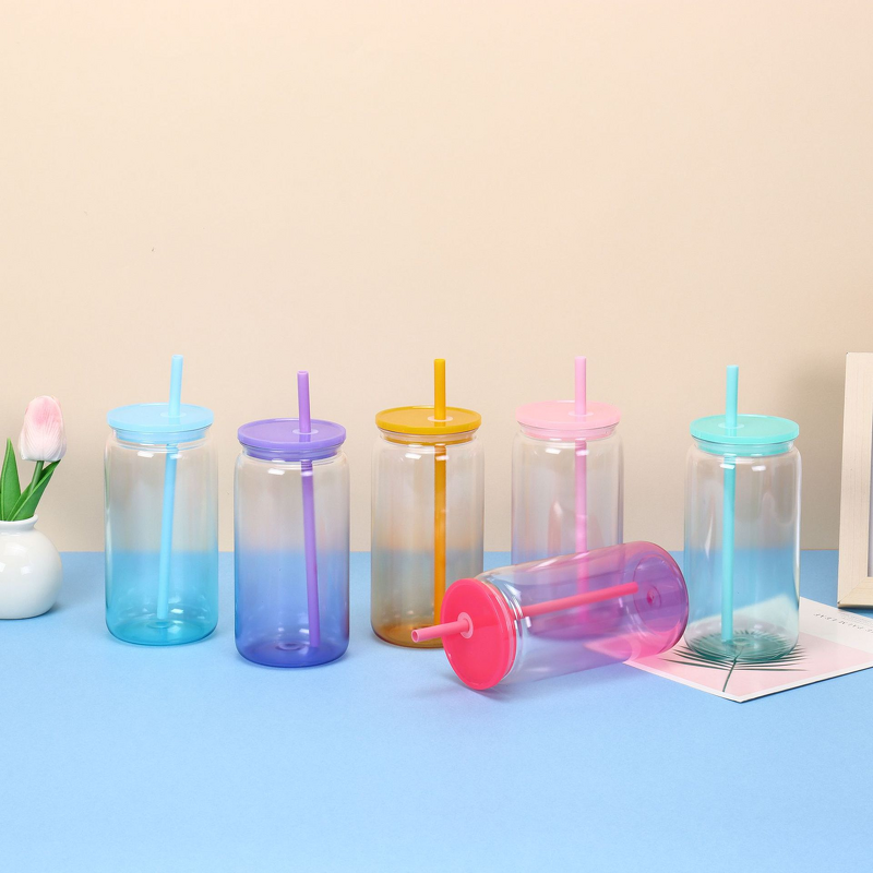 Outdoor Sports Water Bottle Manufacturer - 1000ml Portable High Temperature Resistant Handheld with Straw Jelly Colorful