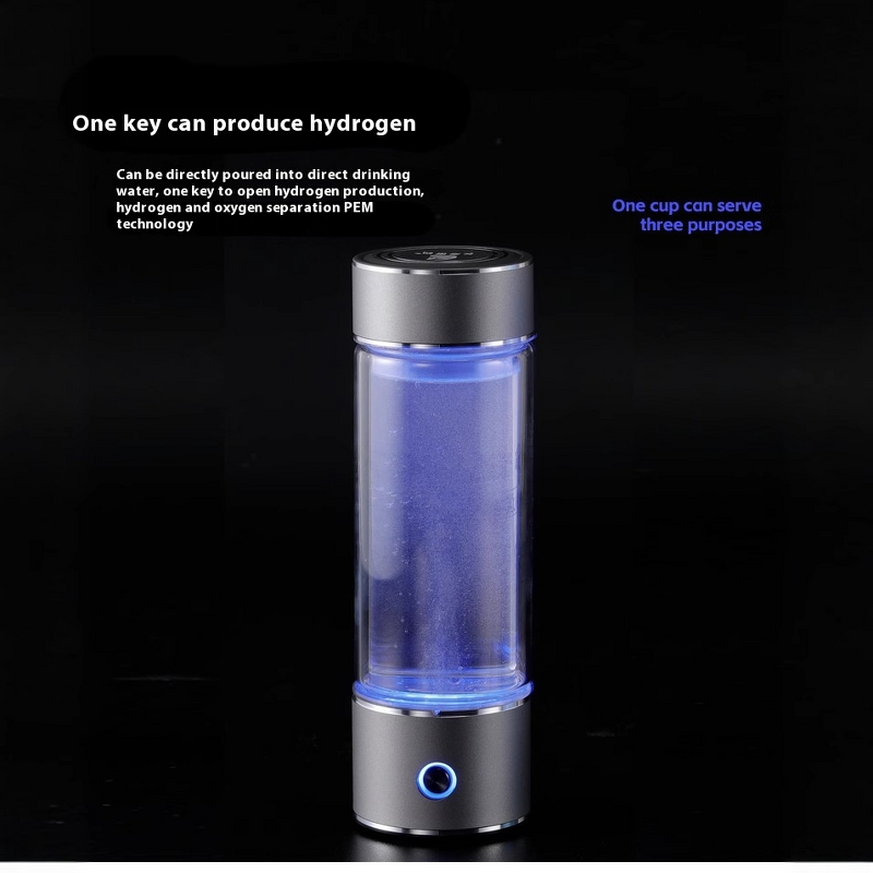 Hydrogen Water Bottle Manufacturer - Platinum Double-Layer Glass Electrolytic Ion Film Anti-Scalding Smart Modern Design