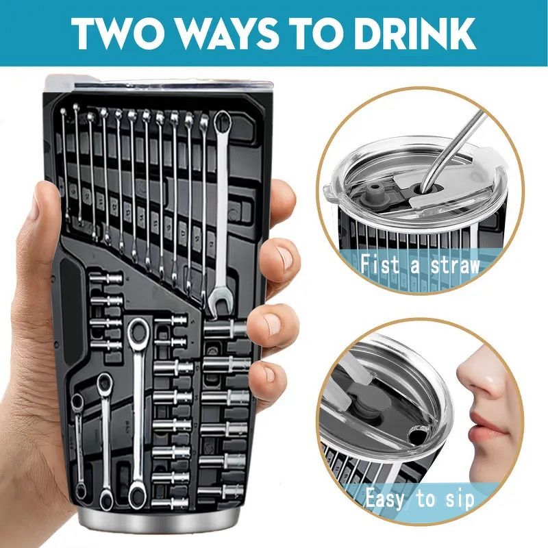 Insulated Tumbler Manufacturer - 20oz 304 Stainless Steel Double-Layer Vacuum Car Cup with Printed Design Portable