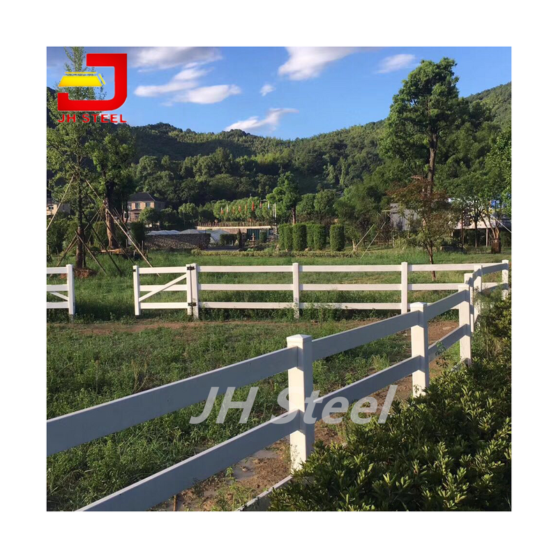 Horse Paddock Fence Manufacturer - Vinyl PVC Plastic Privacy Farm Ranch White