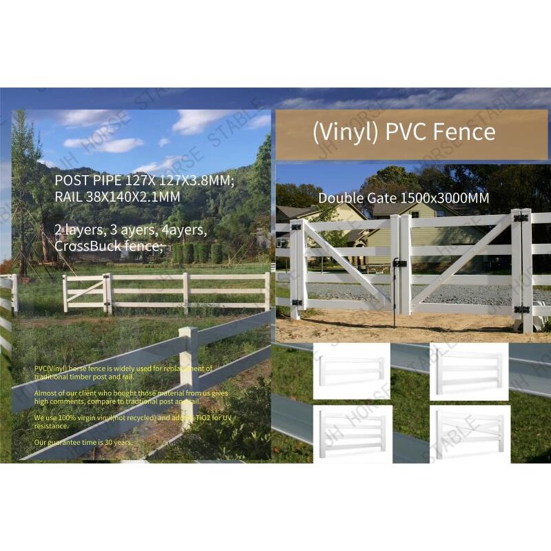 PVC Horse Paddock Fence Manufacturer - High Security White Post and Rail Corral