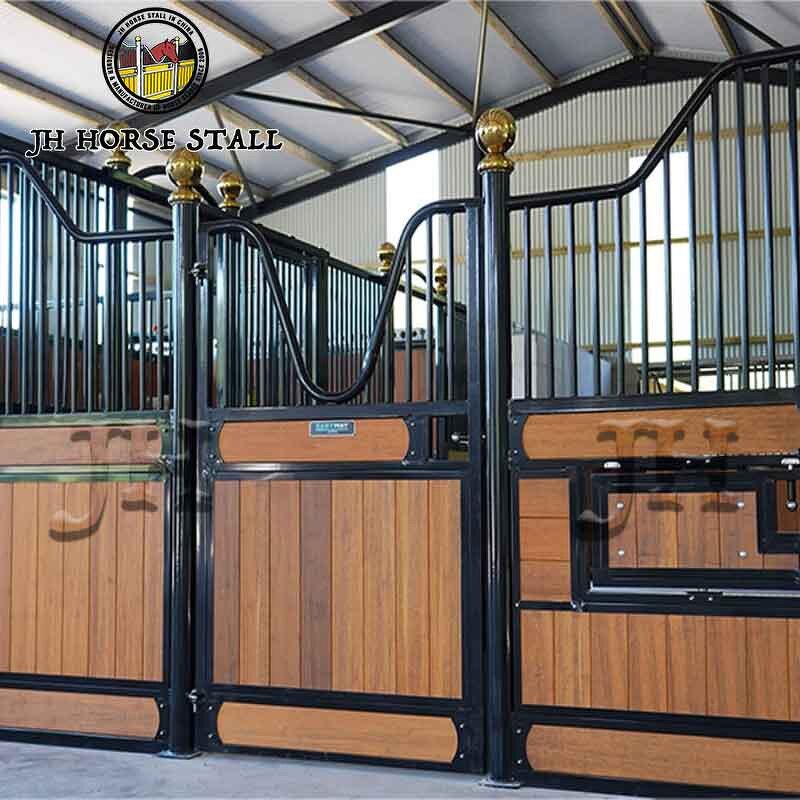 Horse Stable Barn Manufacturer - Outdoor Bamboo Covered Fronts Portable with Sliding Door
