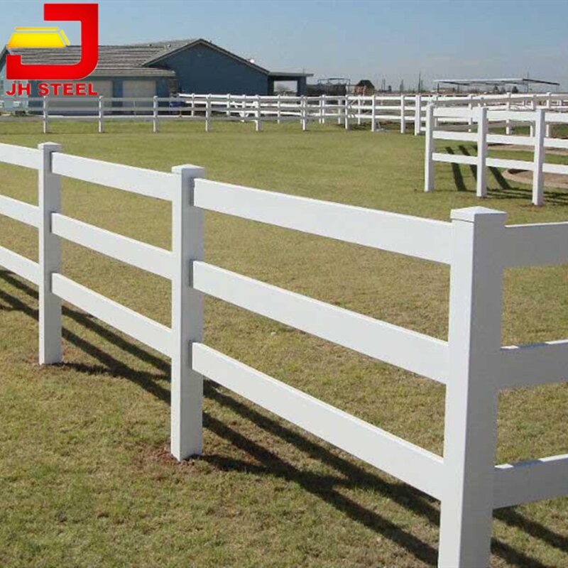 Horse Garden Fence Manufacturer - Hot Selling Decorative 2 Rails Vinyl Plastic Showtech UV Proof